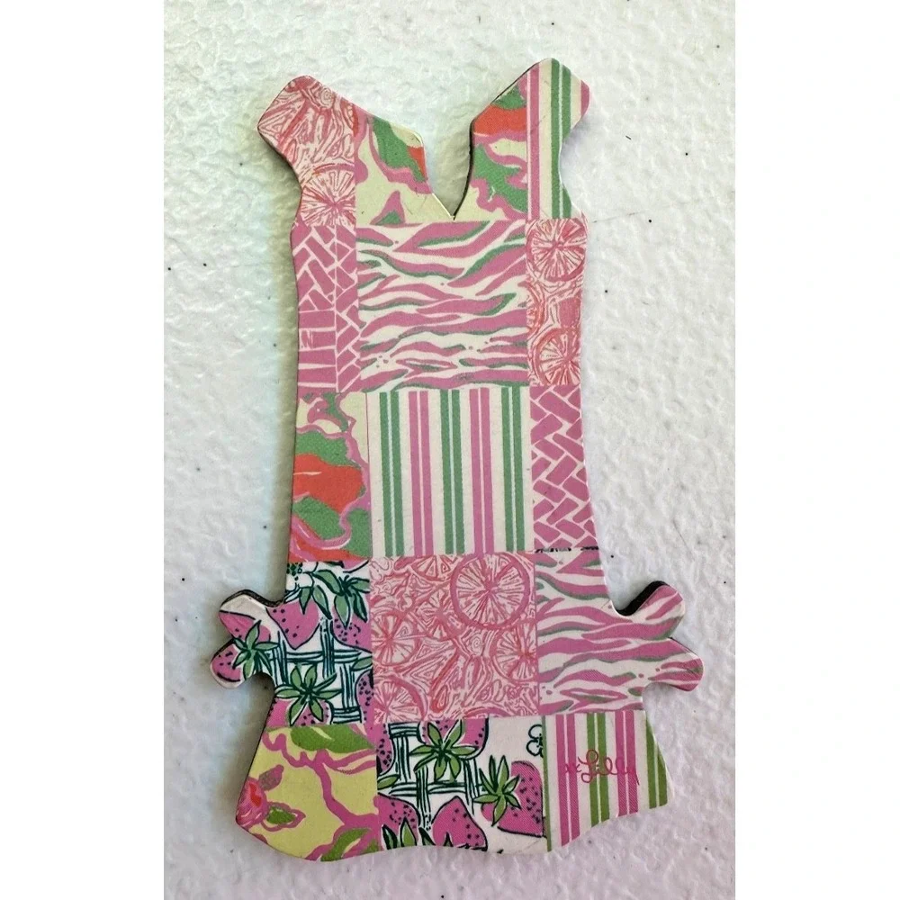 Lilly Pulitzer Set of 5 Shift Dress Magnets Die Cut 2x3 Fridge Decor Colorful